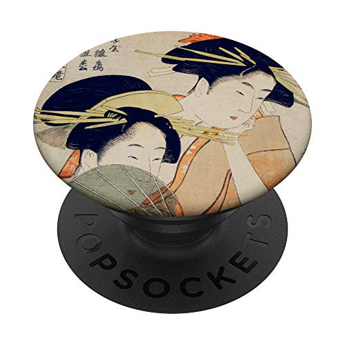 Geisha Kimono Japan Kyoto Vintage Tokyo Streetwear Aesthetic PopSockets PopGrip: Swappable Grip for Phones  and  Tablets
