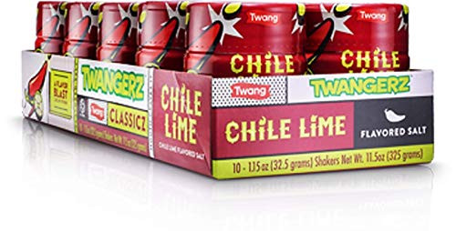 Twangerz Snack Topping, Chile Lime, 1.15 Ounce Shaker (Pack of 10)