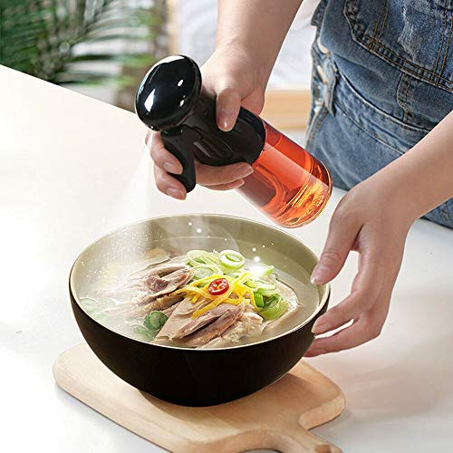 DUXIN 210ml Oil Sprayer Mister, Oil Sprayer Dispenser Bottle Vinegar Sprayer, Olive Oil Sprayer Bottle for Cooking, BBQ, Oil Sprayer Dispenser Mister(Black)
