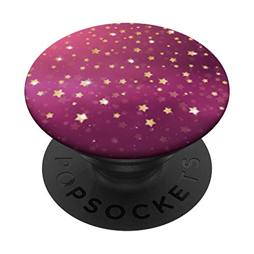 The PixelPOD Gold Stars on Pink PopSockets Stand for Smartphones and Tablets PopSockets Grip and Stand for Phones and Tablets
