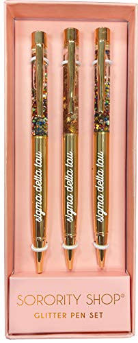Sigma Delta Tau Sorority Glitter Pen Set