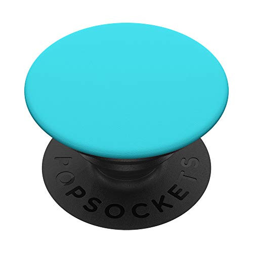 Aqua Teal Blue Color - Solid Color - Turquoise Hue PopSockets PopGrip: Swappable Grip for Phones  and  Tablets