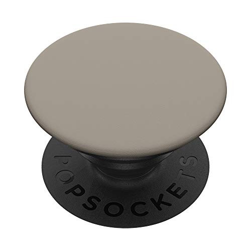 Simple Chic Solid Color Neutral Dark Greige Gray Beige PopSockets PopGrip: Swappable Grip for Phones  and  Tablets