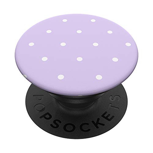 Pastel Lavender Purple Dots Kawaii Cottagecore Aesthetic PopSockets Grip and Stand for Phones and Tablets