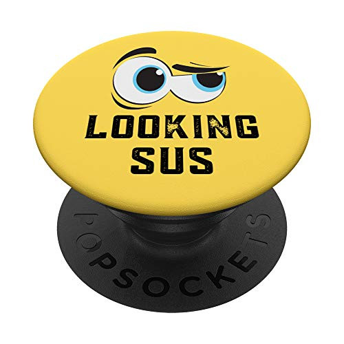 Looking Sus eyes yellow PopSockets PopGrip: Swappable Grip for Phones  and  Tablets