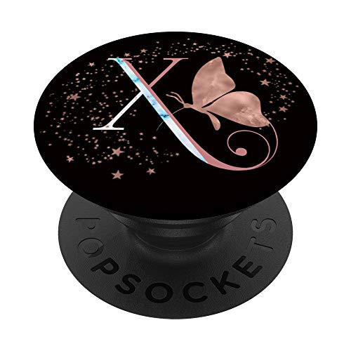 Letter X Initial Rose Blush Butterfly Stars Monogram PopSockets PopGrip: Swappable Grip for Phones and Tablets Letter X Initial Rose Blush Butterfly Stars Monogram PopSockets PopGrip: Swappable Grip for Phones and Tablets