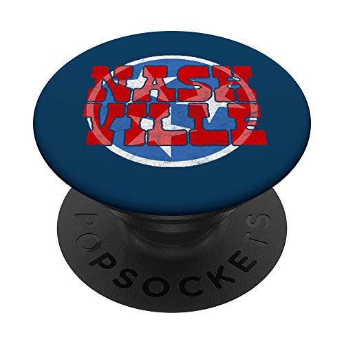 Nashville Distressed Tennessee State Flag Stars Vintage PopSockets Grip and Stand for Phones and Tablets