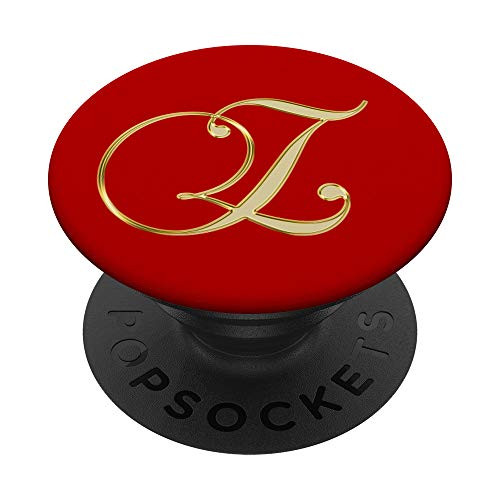 Phone Grip Letter Z Tan Yellow. Initial Z Tan Yellow on Red PopSockets PopGrip: Swappable Grip for Phones  and  Tablets