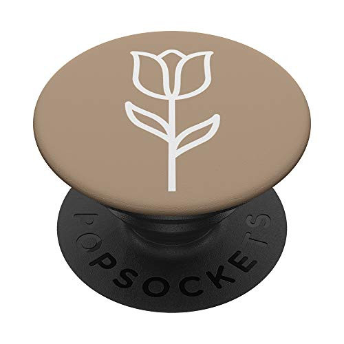 Champagne Tan Minimalist Tulip Floral Design PopSockets PopGrip: Swappable Grip for Phones and Tablets Champagne Tan Minimalist Tulip Floral Design PopSockets PopGrip: Swappable Grip for Phones and Tablets