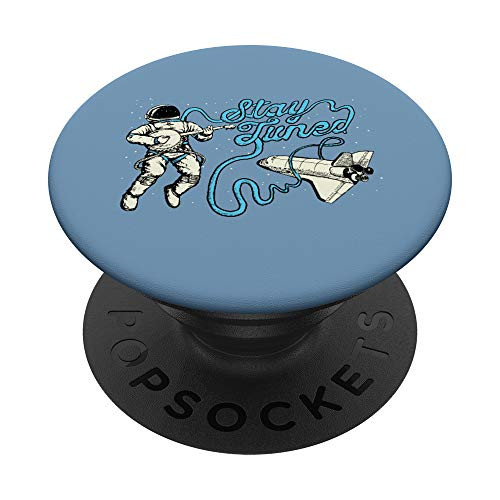 Stay Tuned Banjo Spaceman Astronaut Minimalist Space Walk PopSockets PopGrip: Swappable Grip for Phones  and  Tablets