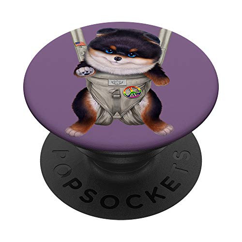 Black Tan Pomeranian Dog in Baby Carrier PopSockets PopGrip: Swappable Grip for Phones  and  Tablets