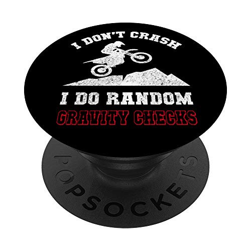 I Do Random Gravity Checks Motocross PopSockets Grip and Stand for Phones and Tablets