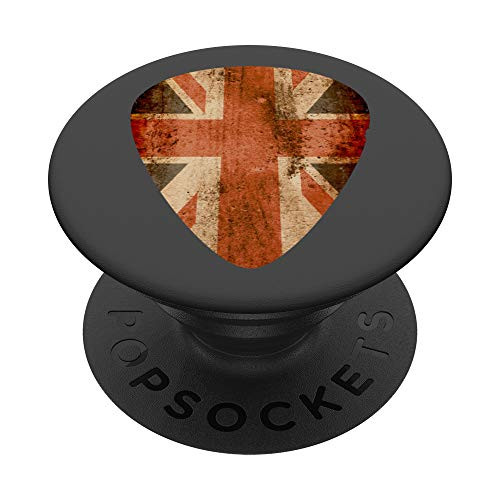 Distressed UK Flag Guitar Pick, Plectrum, Bassist, Guitarist PopSockets Grip and Stand for Phones and Tablets