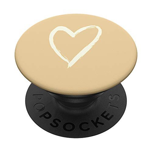 Cute Hand Drawn Minimalist White Heart on Pastel Yellow PopSockets Grip and Stand for Phones and Tablets Cute Hand Drawn Minimalist White Heart on Pastel Yellow PopSockets Grip and Stand for Phones and Tablets