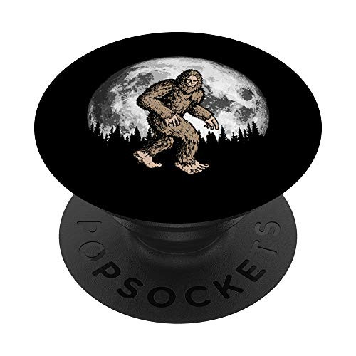 Retro Bigfoot Silhouette Moon Night Stroll Vintage Sasquatch PopSockets PopGrip: Swappable Grip for Phones  and  Tablets