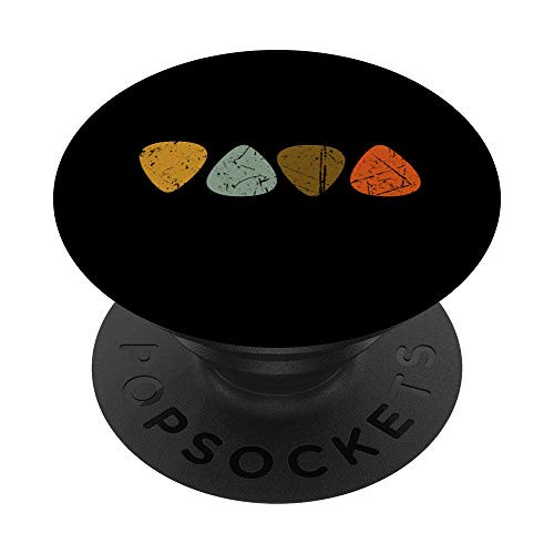 Vintage Guitar Picks With Retro Guitarist and Bassist PopSockets Grip and Stand for Phones and Tablets Vintage Guitar Picks With Retro Guitarist and Bassist PopSockets Grip and Stand for Phones and Tablets