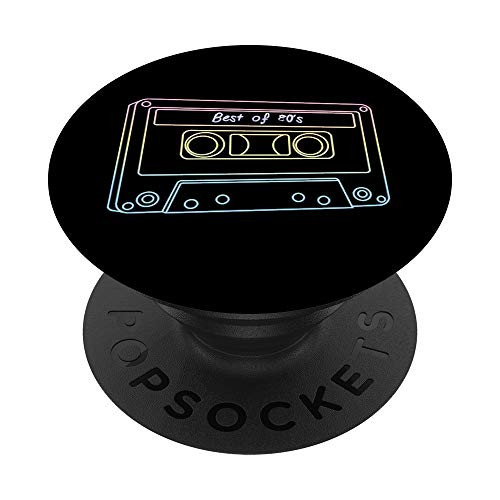 Mix Tape 80s Retro Cassette 80s Vintage Music PopSockets PopGrip: Swappable Grip for Phones  and  Tablets