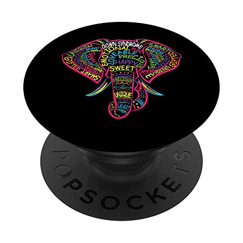 Down Syndrome Awareness Elephant PopSockets PopGrip: Swappable Grip for Phones  and  Tablets