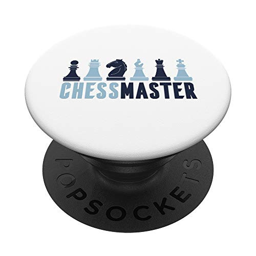 Chess Master - Checkmate - Chess Lover - King Queen Pawn PopSockets PopGrip: Swappable Grip for Phones  and  Tablets