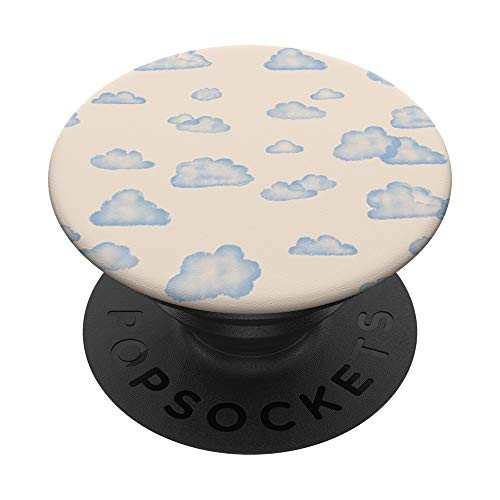 Watercolor Clouds Beige Sky PopSockets Grip and Stand for Phones and Tablets