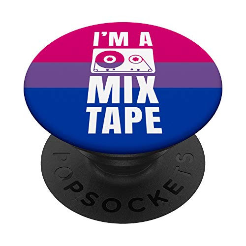 I'm A Mixtape Bisexual LGBTQplus Pride PopSockets Grip and Stand for Phones and Tablets