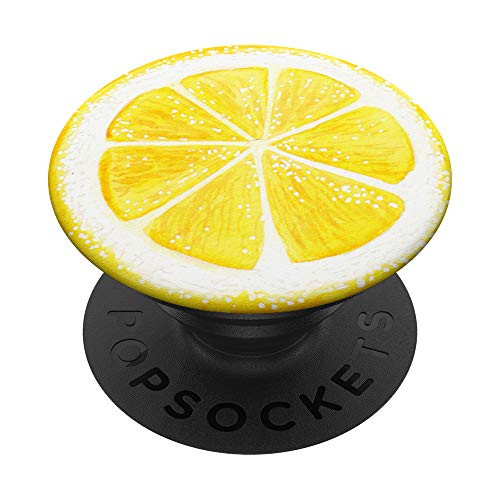 Yellow Lemon Fruit Citric Fruit Sour Lemon Fruit Slice PopSockets PopGrip: Swappable Grip for Phones  and  Tablets