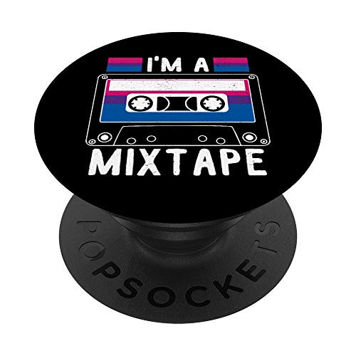 Im a Mixtape Bi Sexual Flag Supporter LGBT Merchandise PopSockets PopGrip: Swappable Grip for Phones  and  Tablets