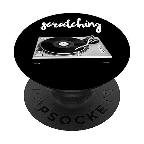 Old School Hip Hop Streaming Mix Tape Vinyl T-Shirt PopSockets PopGrip: Swappable Grip for Phones  and  Tablets