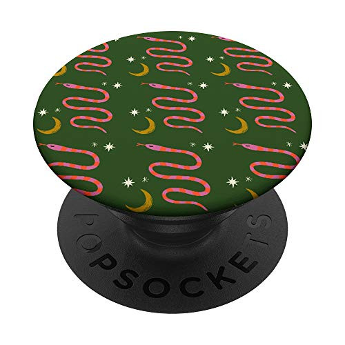 Boho Moon Celestial Star Snake Western Desert Print Trendy PopSockets PopGrip: Swappable Grip for Phones  and  Tablets