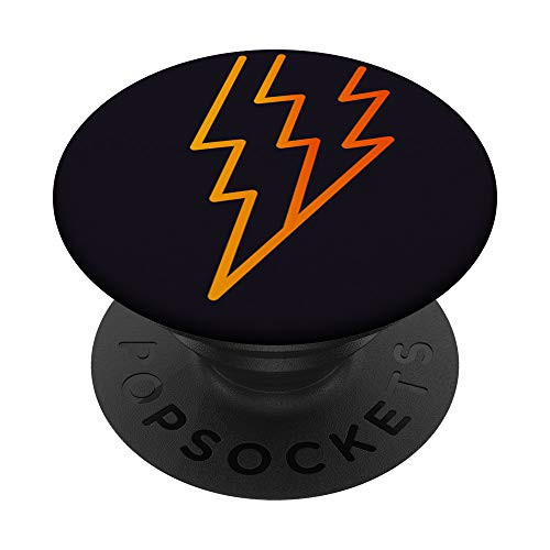 Best Magic Yellow Storm Thunder On Sky Royal Blue Design PopSockets PopGrip: Swappable Grip for Phones  and  Tablets