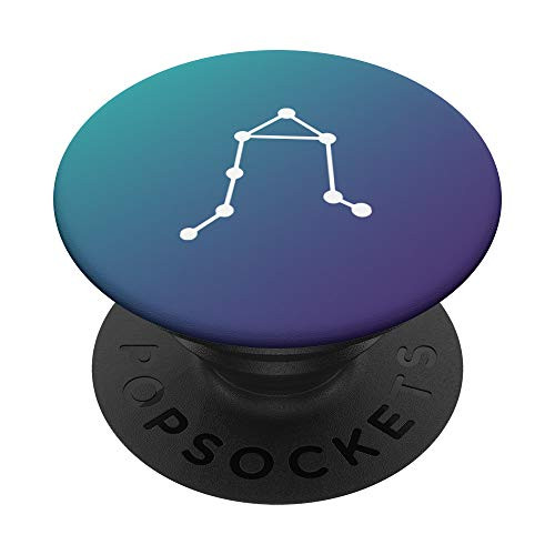 Libra - Zodiac Star Constellation PopSockets PopGrip: Swappable Grip for Phones  and  Tablets