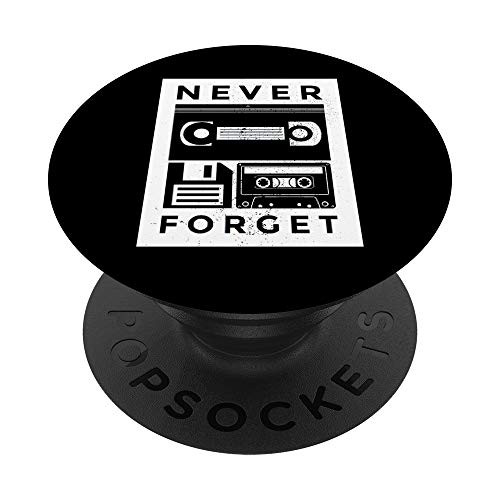 Never Forget Gifts Vintage Tapes Old School PopSockets Grip and Stand for Phones and Tablets