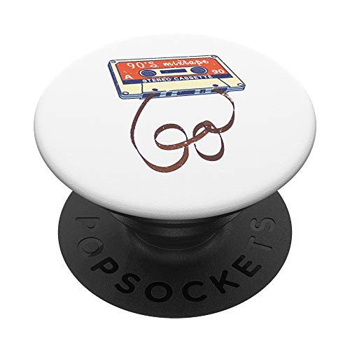 Retro 90's Mixtape Audio Cassette - Music Lovers PopSockets PopGrip: Swappable Grip for Phones  and  Tablets
