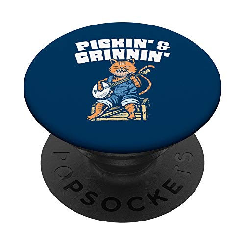 Pickin' and Grinnin' Cute Banjo Cat Funny Bluegrass Music PopSockets PopGrip: Swappable Grip for Phones and Tablets Pickin' and Grinnin' Cute Banjo Cat Funny Bluegrass Music PopSockets PopGrip: Swappable Grip for Phones and Tablets