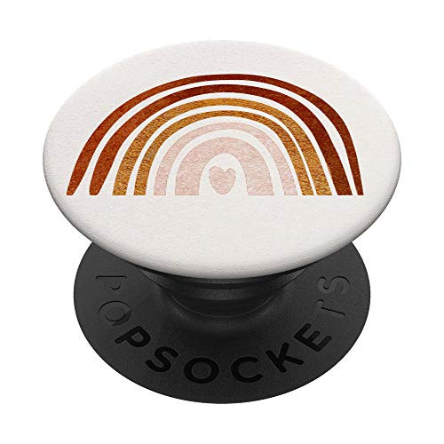 Boho Rainbow Abstract Bohemian Simple Yellow Orange Red PopSockets PopGrip: Swappable Grip for Phones  and  Tablets