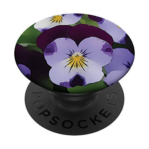 Purple African Violet Flower PopSockets PopGrip: Swappable Grip for Phones  and  Tablets