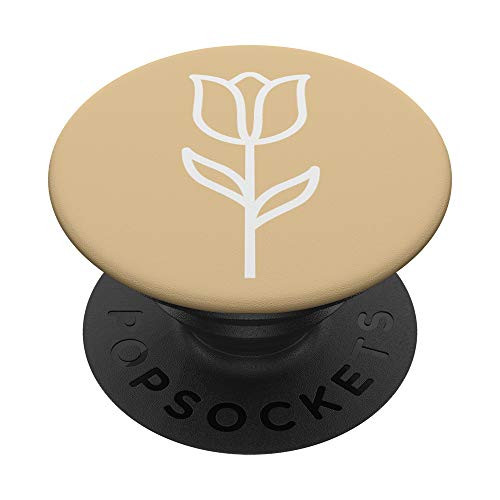 Light Beige Minimalist Tulip Floral Design PopSockets PopGrip: Swappable Grip for Phones and Tablets Light Beige Minimalist Tulip Floral Design PopSockets PopGrip: Swappable Grip for Phones and Tablets