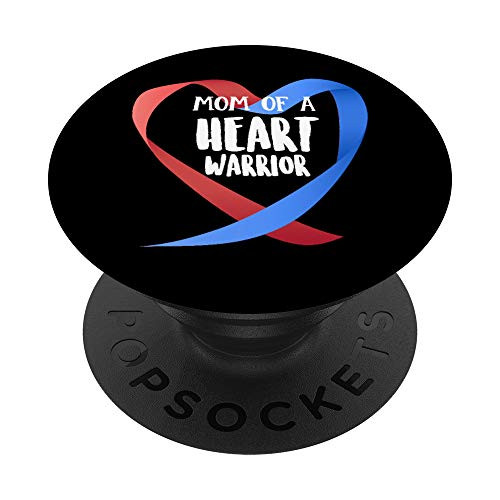 Mom of a Heart Warrior CHD Awareness PopSockets PopGrip: Swappable Grip for Phones  and  Tablets