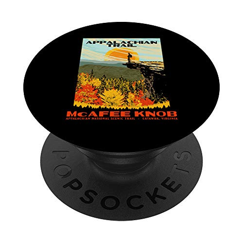 McAfee Knob Overlook Appalachian Trail WPA Style Graphic PopSockets Grip and Stand for Phones and Tablets
