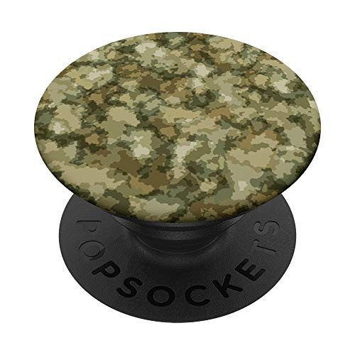 Tan-Beige Camo - Army Camouflage PopSockets Grip and Stand for Phones and Tablets