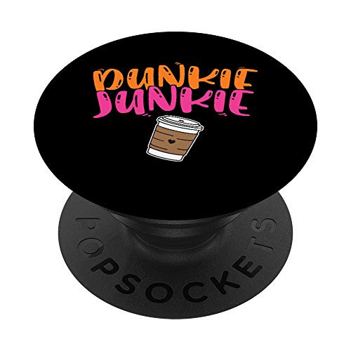 Dunkie Junkie - Funny Coffee Sayings Gift PopSockets Grip and Stand for Phones and Tablets