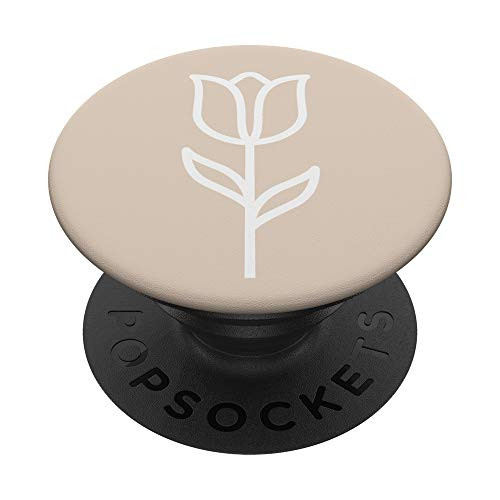 Tan Minimalist Tulip Floral Design PopSockets PopGrip: Swappable Grip for Phones and Tablets Tan Minimalist Tulip Floral Design PopSockets PopGrip: Swappable Grip for Phones and Tablets