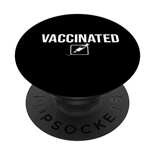 Vaccinated Check Mark Funny Vaccination Gift PopSockets PopGrip: Swappable Grip for Phones and Tablets Vaccinated Check Mark Funny Vaccination Gift PopSockets PopGrip: Swappable Grip for Phones and Tablets