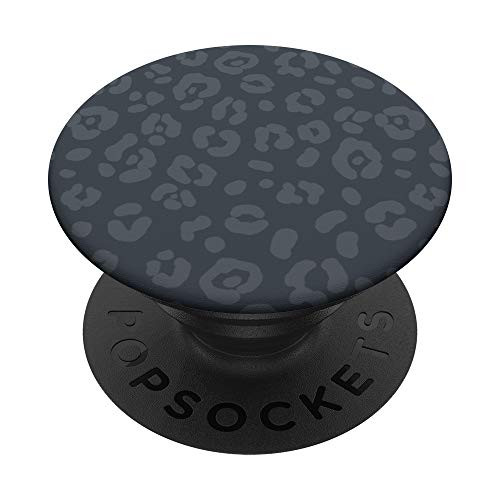 Slate Blue - Chic Elegant Leopard Animal Print Pattern PopSockets PopGrip: Swappable Grip for Phones  and  Tablets