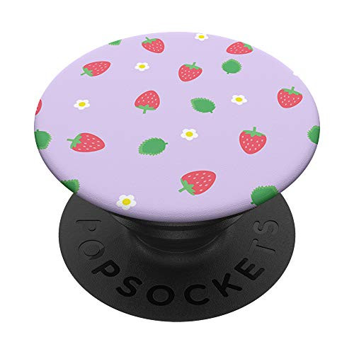 Strawberries Lavender Kawaii Cottagecore Pastel Aesthetic PopSockets PopGrip: Swappable Grip for Phones and Tablets Strawberries Lavender Kawaii Cottagecore Pastel Aesthetic PopSockets PopGrip: Swappable Grip for Phones and Tablets