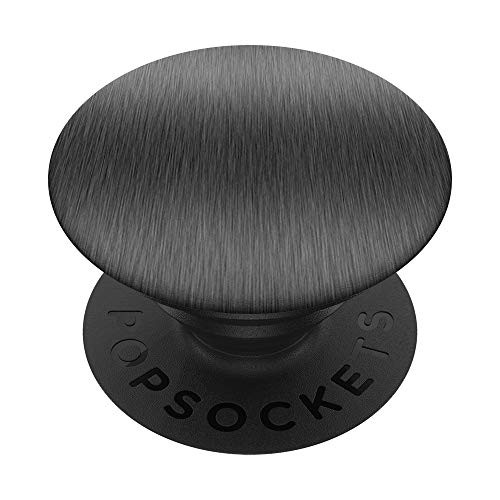 Gunmetal Color / Brushed Metal Look PopSockets PopGrip: Swappable Grip for Phones  and  Tablets