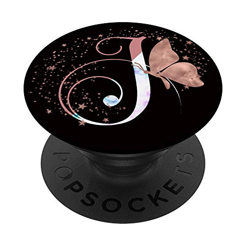 Letter J Initial Rose Blush Butterfly Stars Monogram PopSockets PopGrip: Swappable Grip for Phones and Tablets Letter J Initial Rose Blush Butterfly Stars Monogram PopSockets PopGrip: Swappable Grip for Phones and Tablets