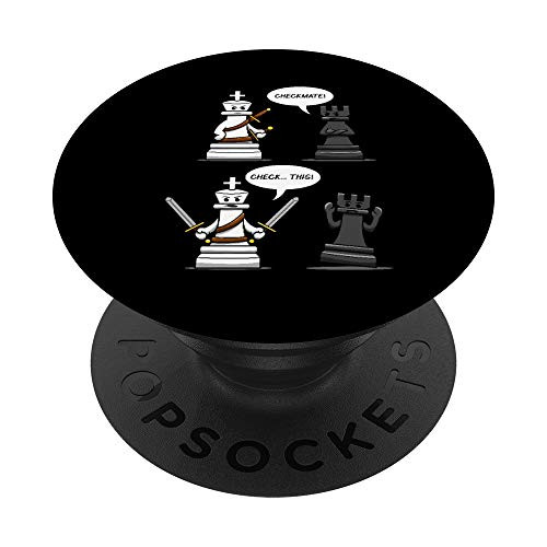 Checkmate Chess Gift for a Chess Player PopSockets PopGrip: Swappable Grip for Phones  and  Tablets