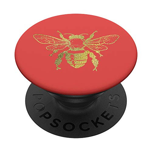Yellow Bee Honeybee Valentine Red PopSockets PopGrip: Swappable Grip for Phones and Tablets Yellow Bee Honeybee Valentine Red PopSockets PopGrip: Swappable Grip for Phones and Tablets