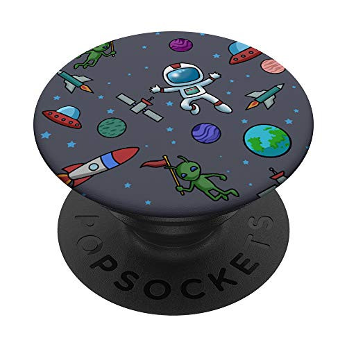 9 Planets Astronomy Outer Space Ship Moon Landing Astronaut PopSockets PopGrip: Swappable Grip for Phones  and  Tablets